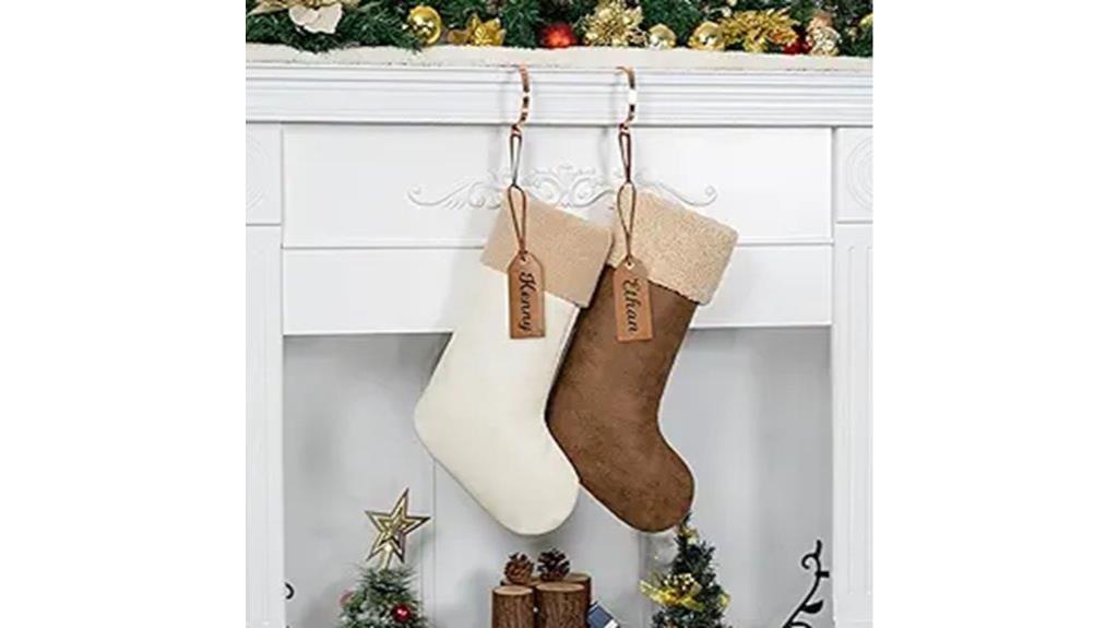 christmas stockings with nametags