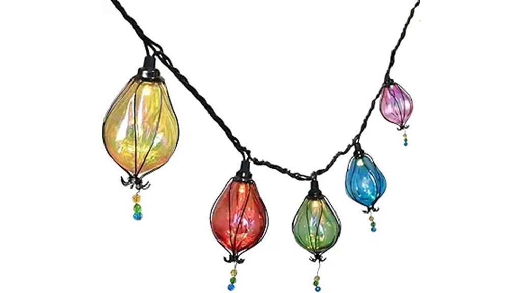 colorful 10 bulb outdoor string