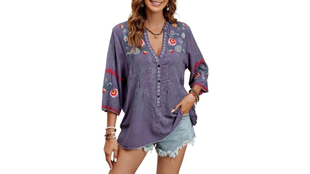 colorful embroidered mexican blouses