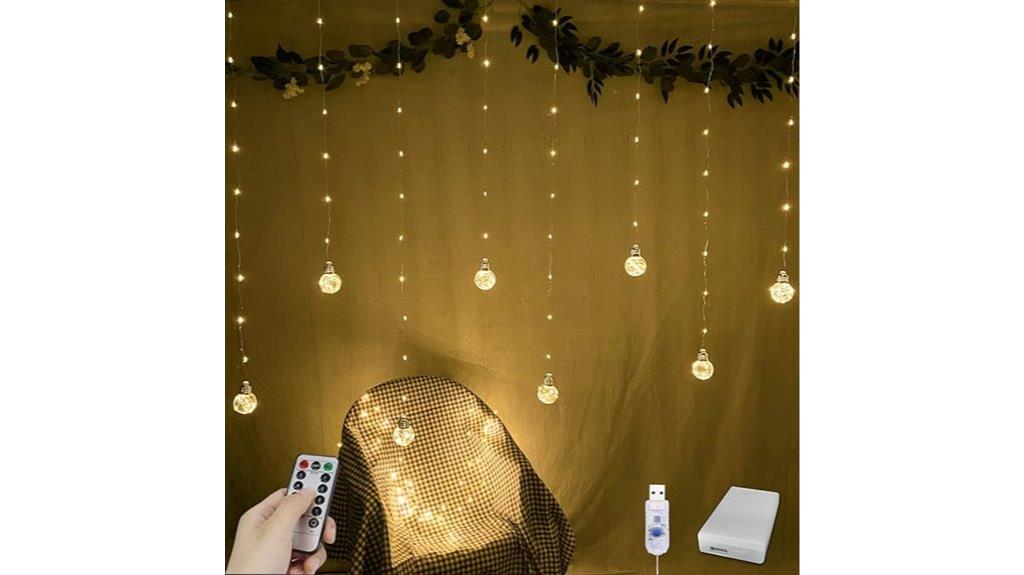 colorful remote controlled curtain lights