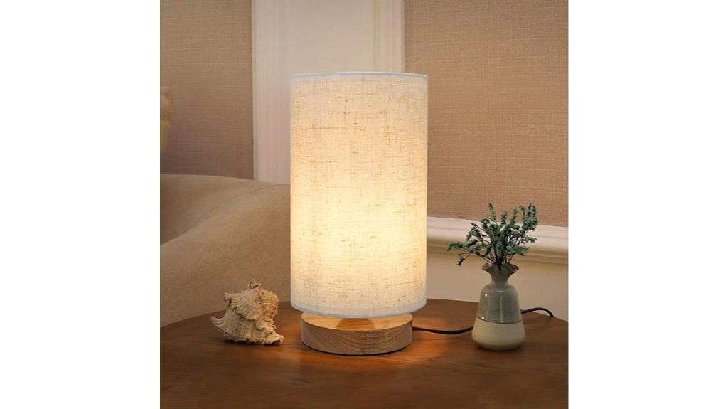 compact fabric shade lamp