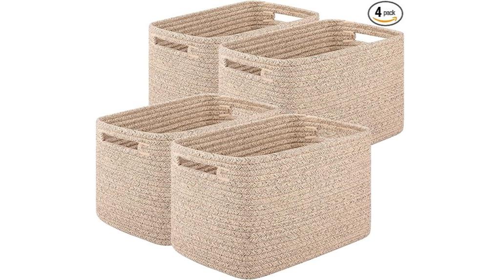 cotton rope storage baskets