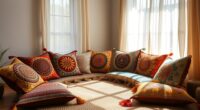cozy boho floor cushions