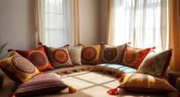 cozy boho floor cushions