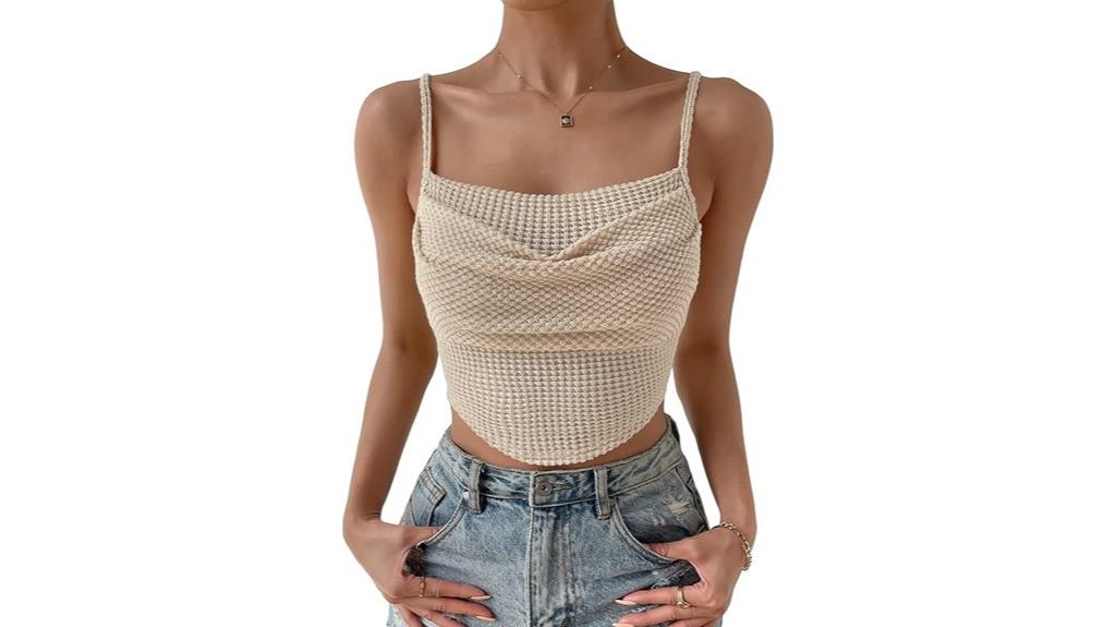 crochet crop square neck