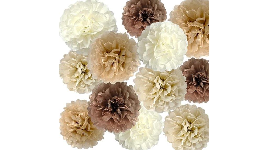 decorative tissue pom poms