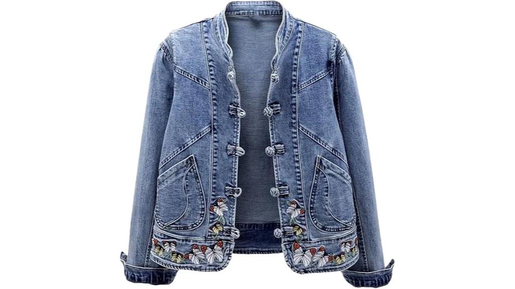 denim jacket with embroidery