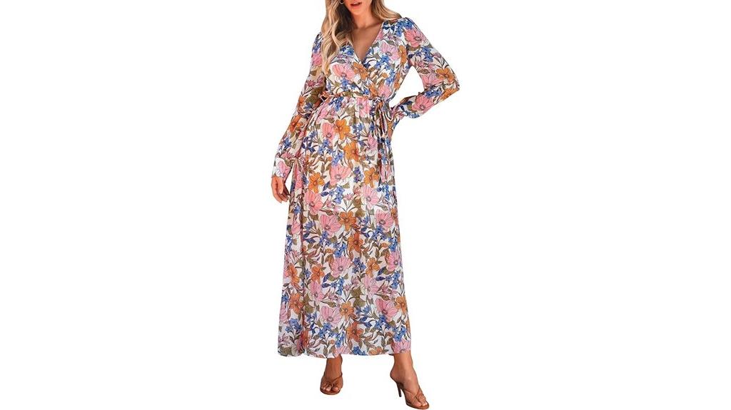 elegant floral maxi dress