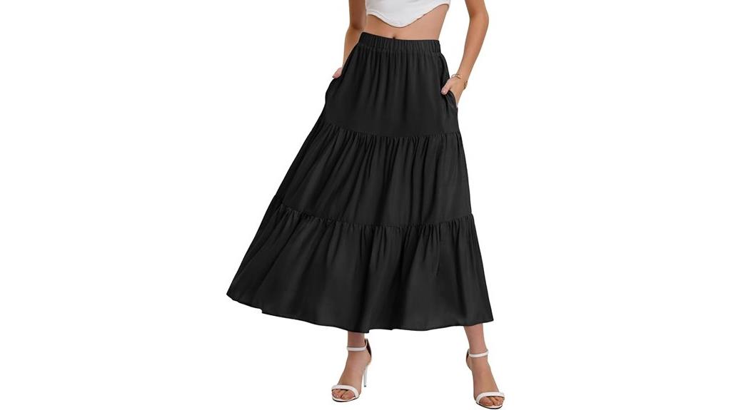 elegant layered maxi skirts
