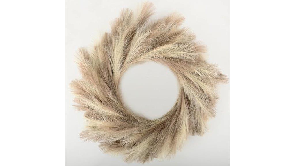 elegant pampas grass wreath