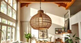 elegant rattan pendant lighting