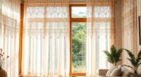 elegant sheer boho curtains
