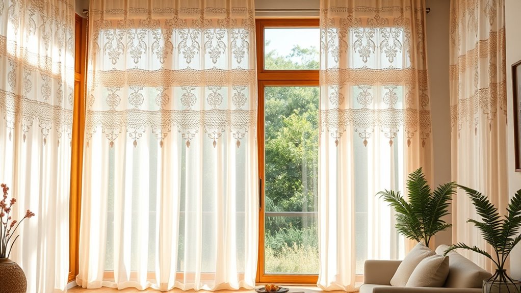 elegant sheer boho curtains