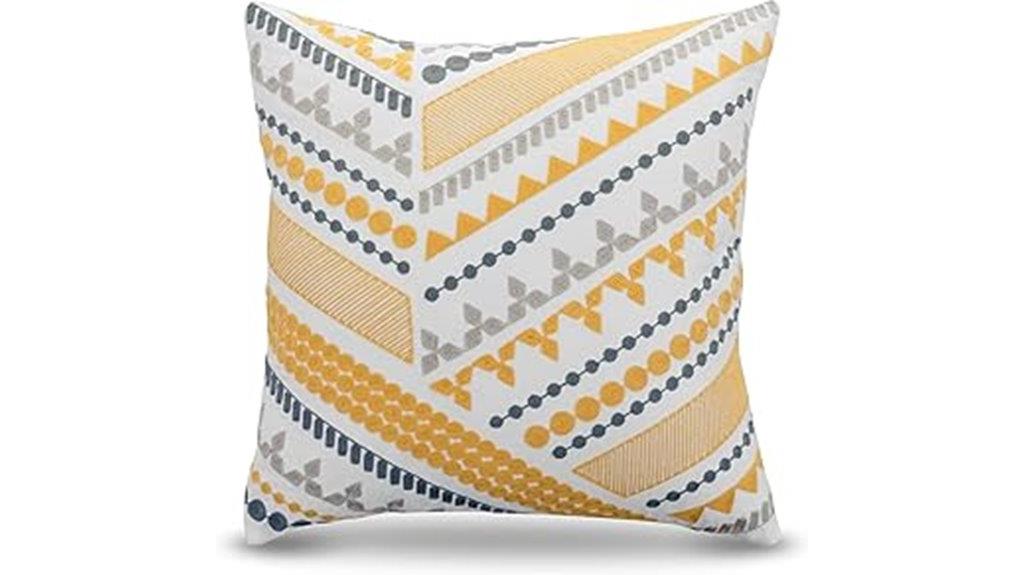 embroidered boho pillow