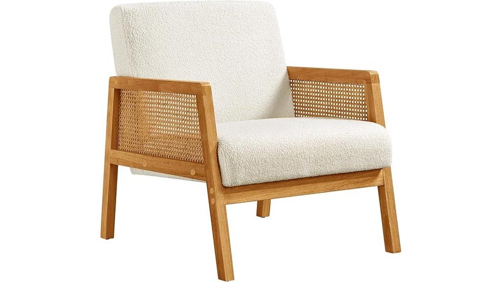 fabric rattan accent chair