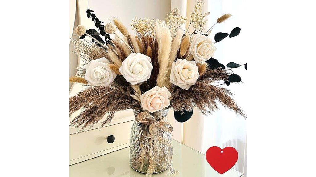 fake flower vase set