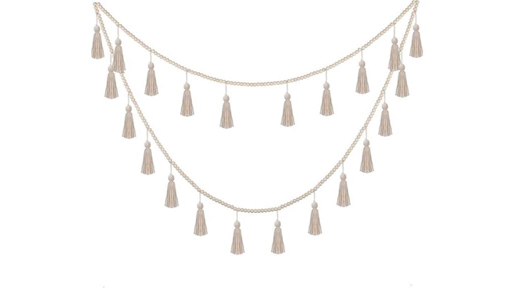 farmhouse tassel garland decor