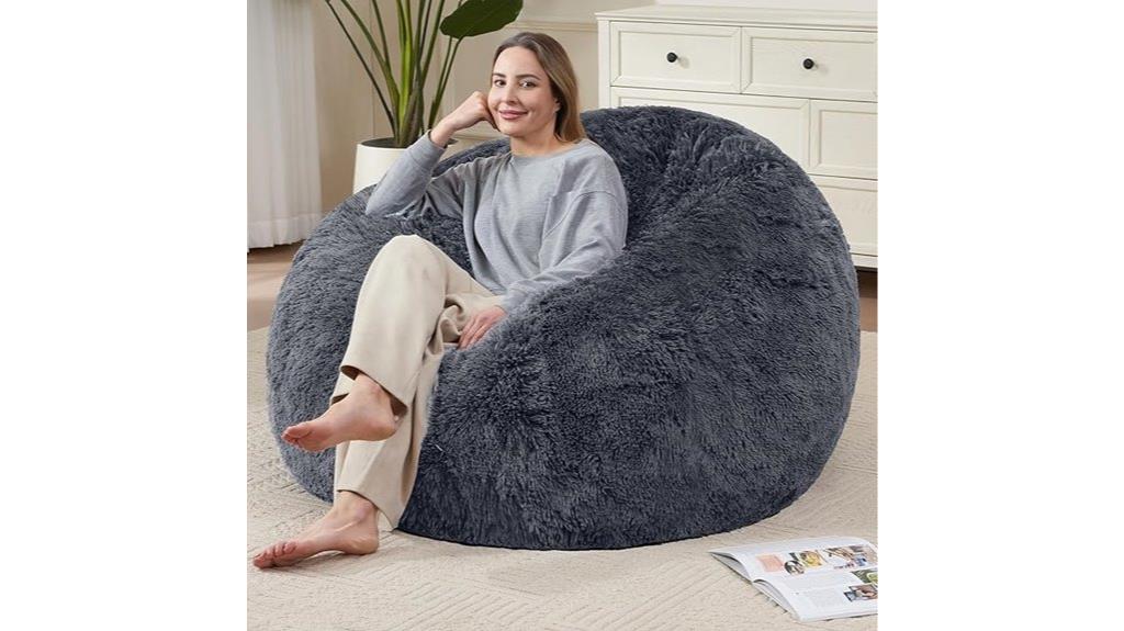 faux fur bean bag