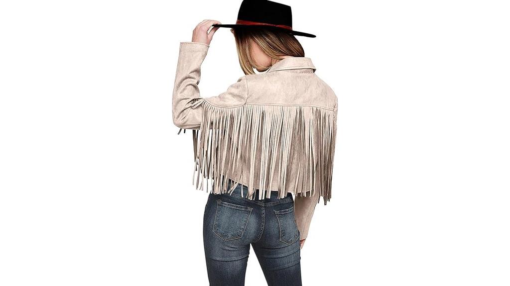 faux suede fringe jackets