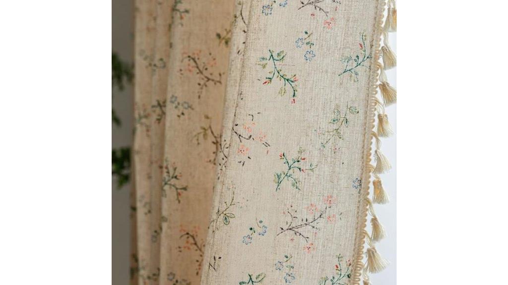 floral bridal living curtains