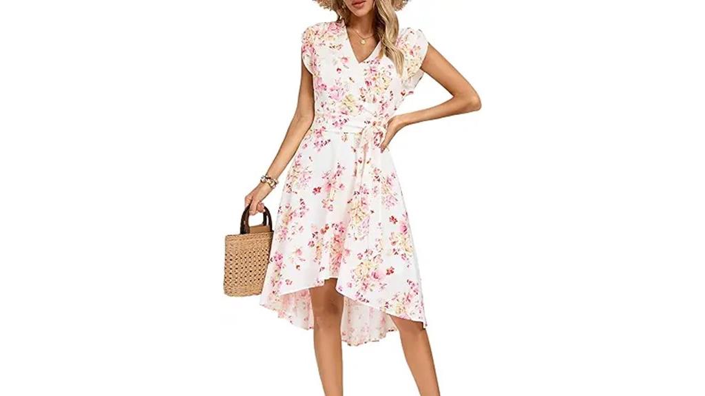 floral high low dress