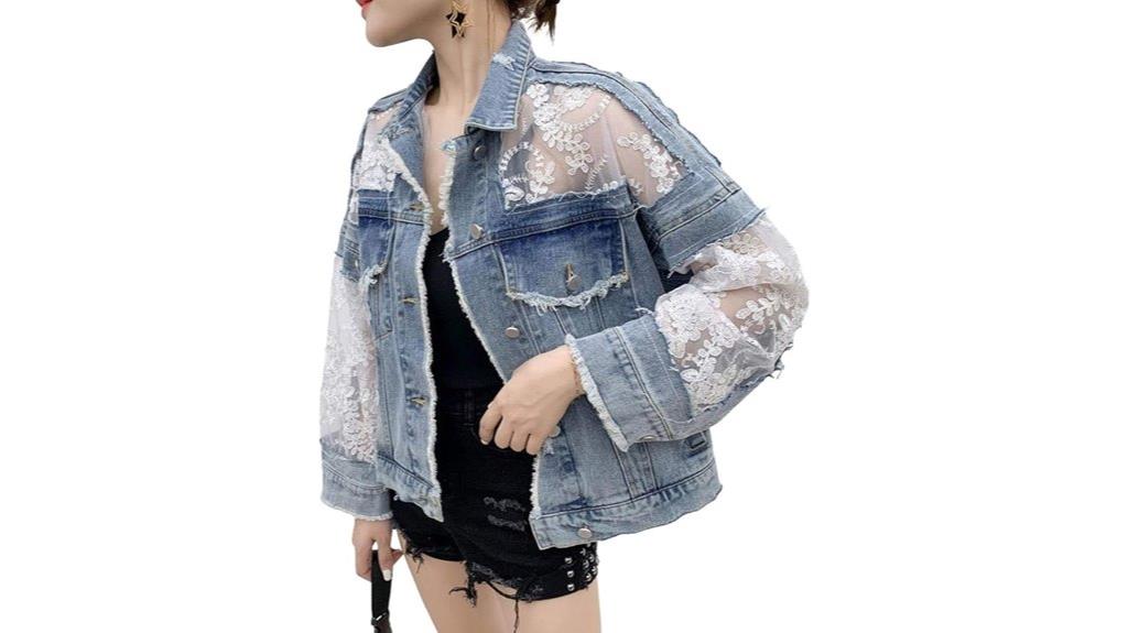 floral lace crop jacket