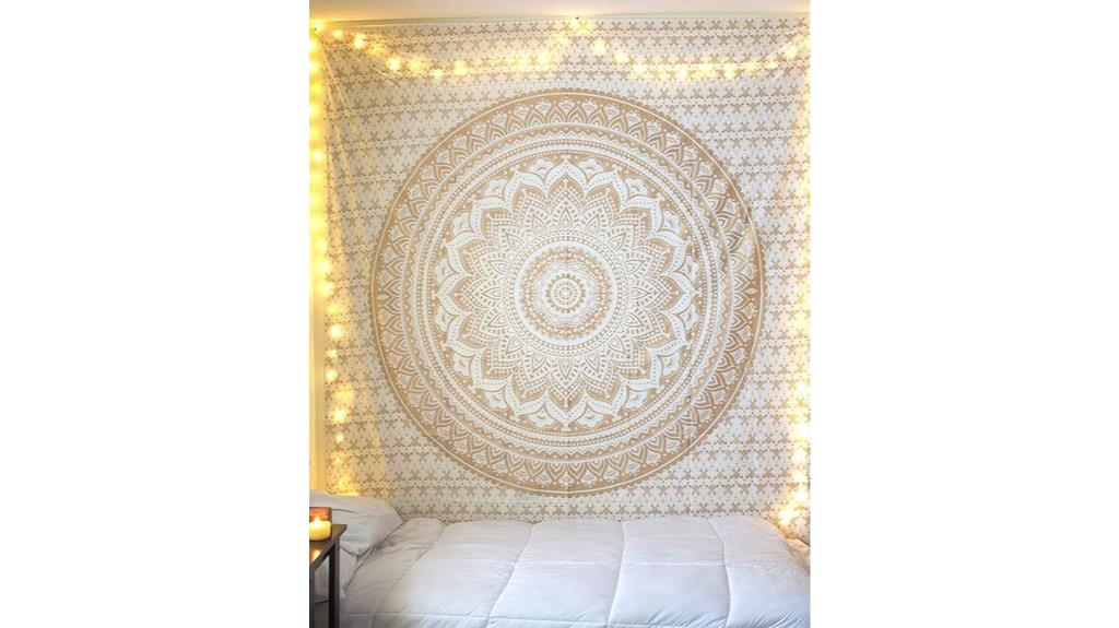 golden mandala wall hanging