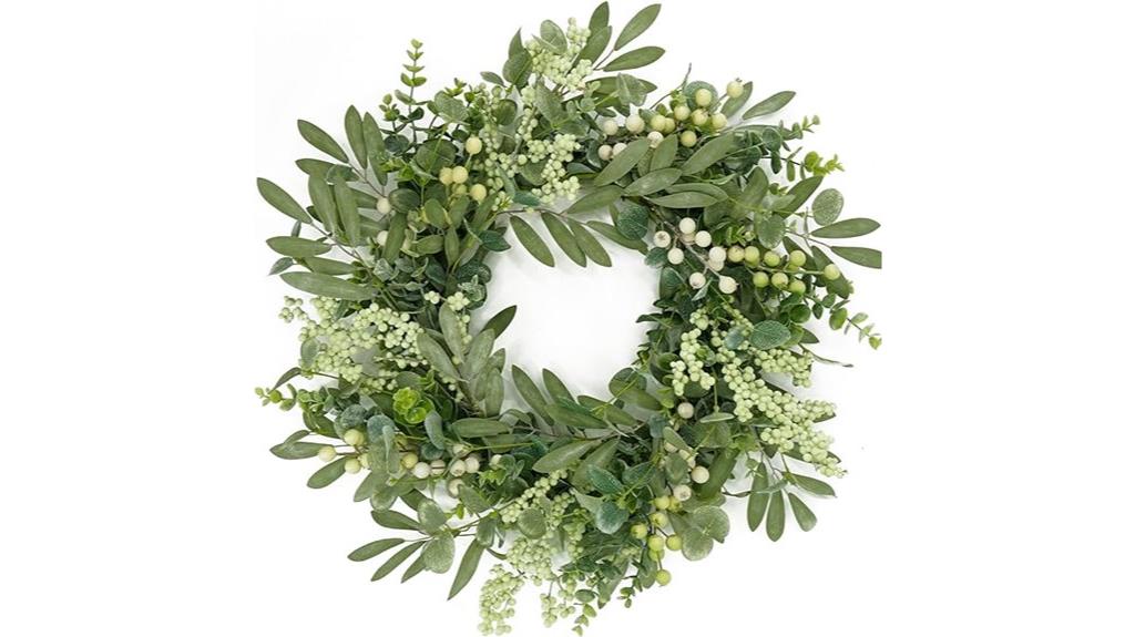 green eucalyptus door wreath