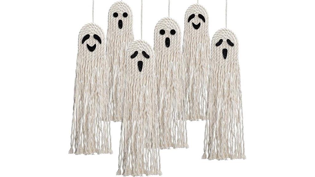 halloween ghost macrame decorations