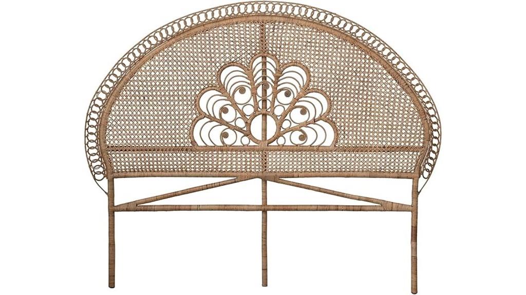 handmade rattan king headboard