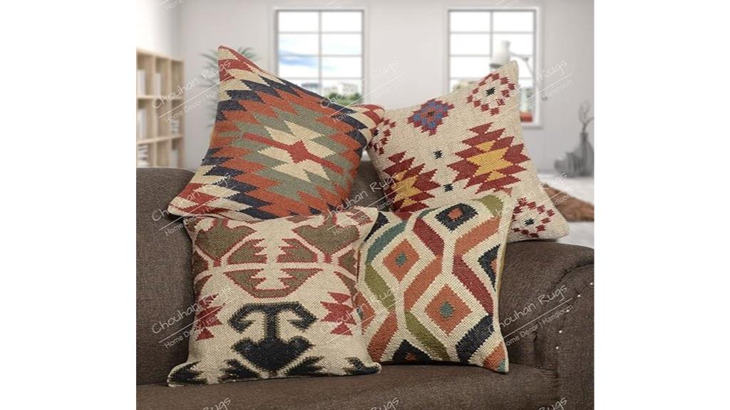 handwoven jute cushion set