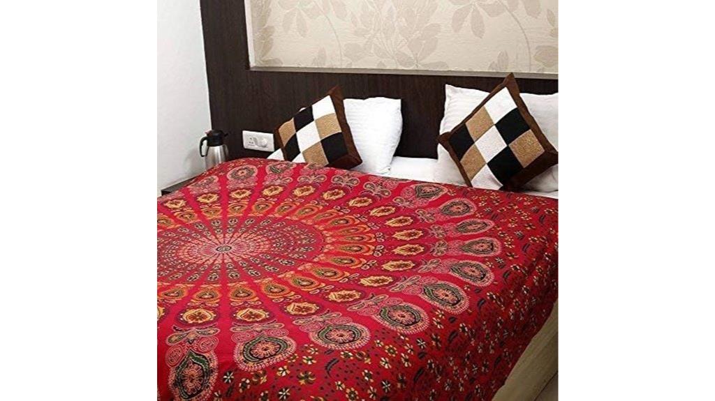 indian bohemian peacock tapestry