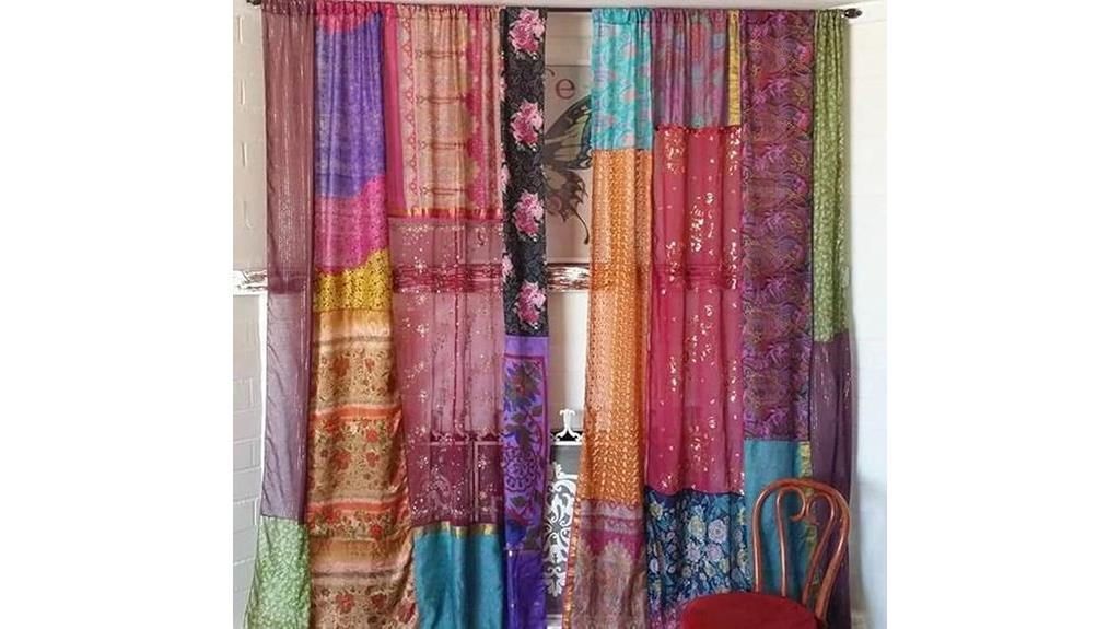 indian vintage silk curtains