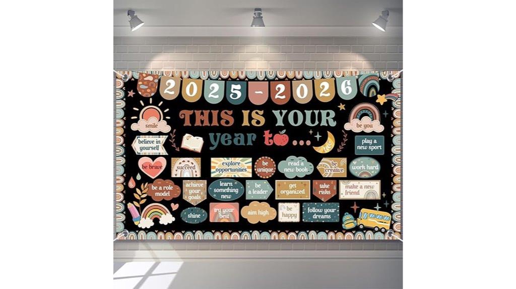 large boho classroom banner