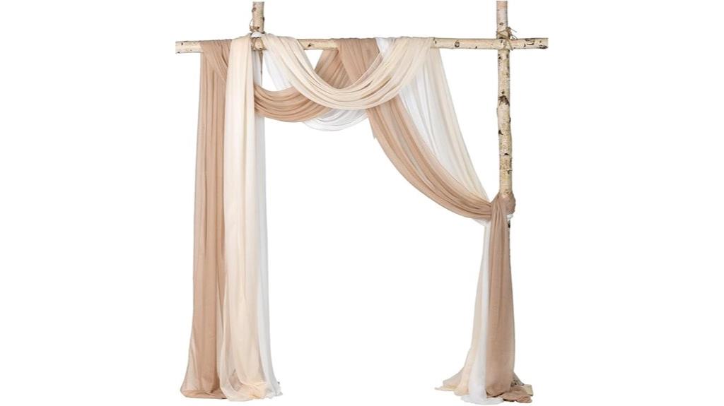 large chiffon wedding drapes