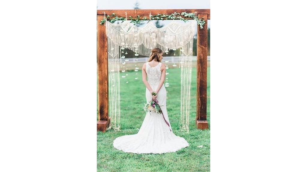 large macrame wedding backdrop