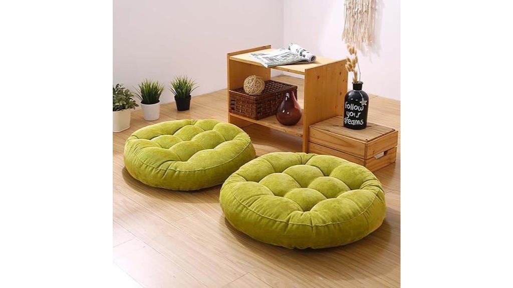large round meditation cushions