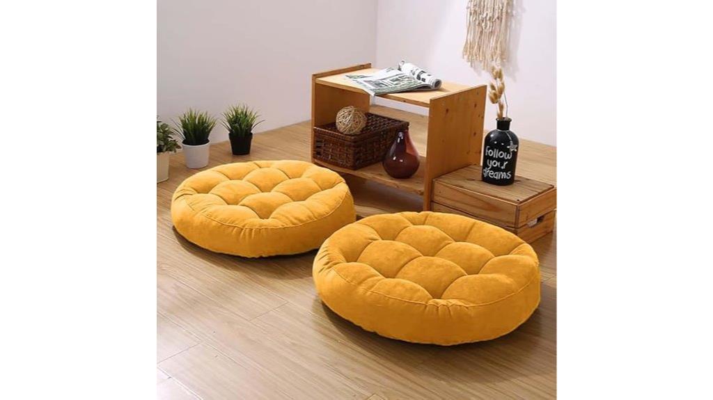 large round meditation cushions