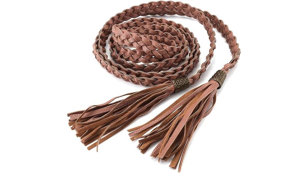 leather tassel waist belt
