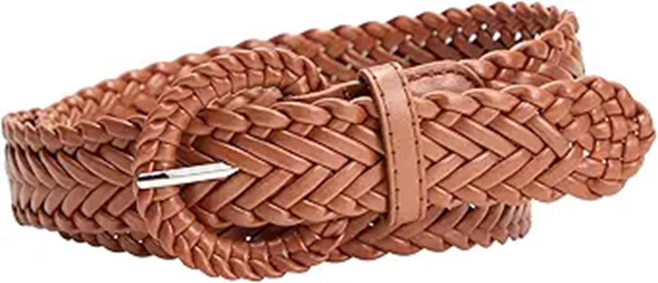 leather woven waist belt