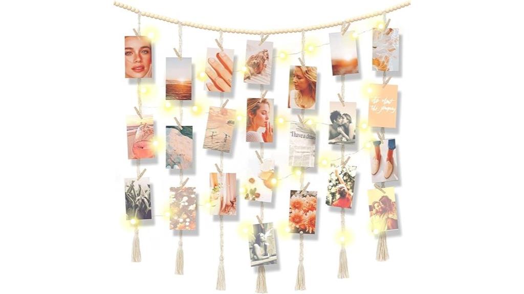 led lit bead photo display
