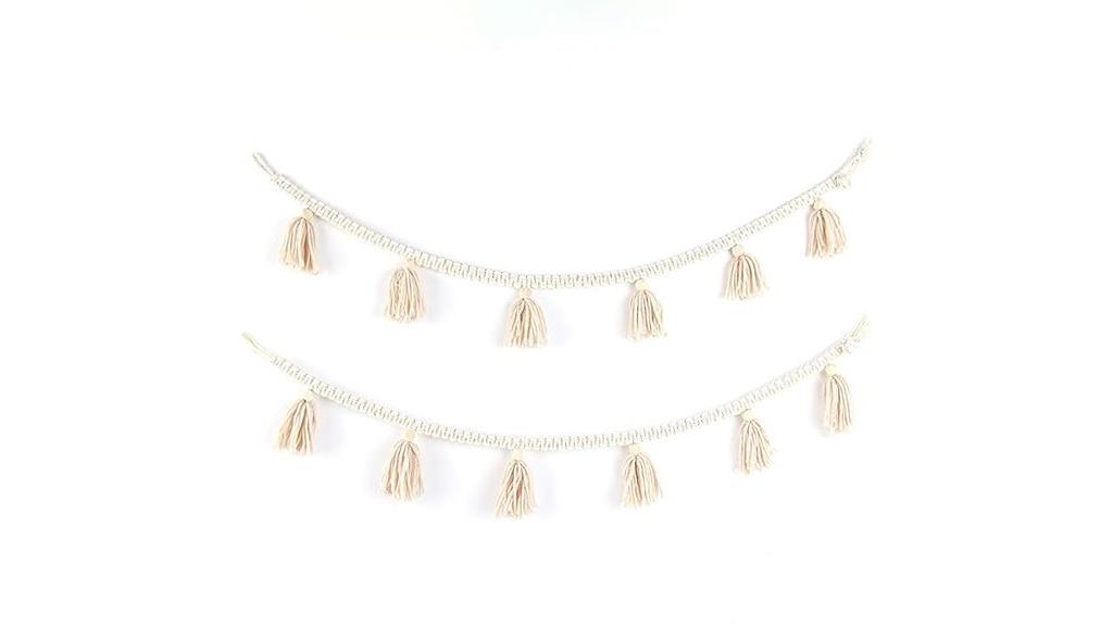 macrame tassel basket set