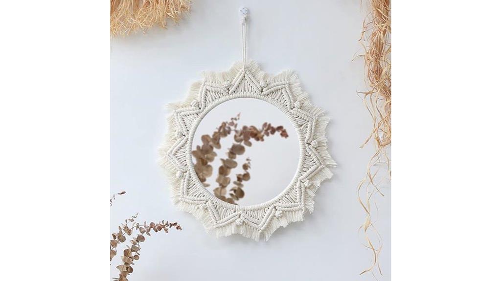 macrame wall mirror