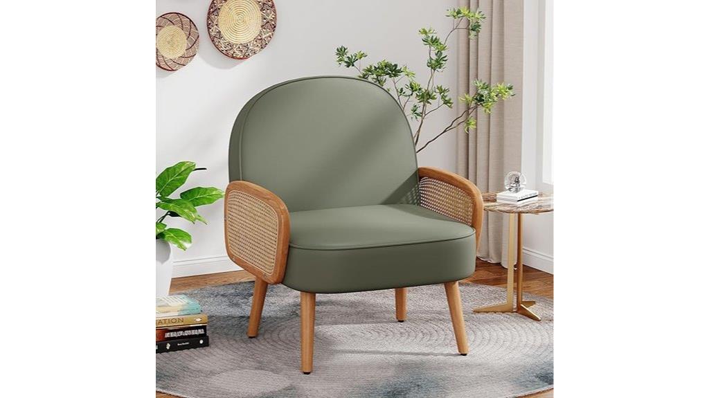 mid century rattan armchair