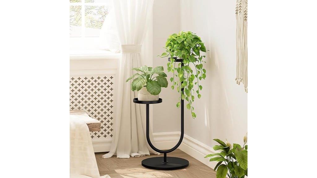 modern black plant stand