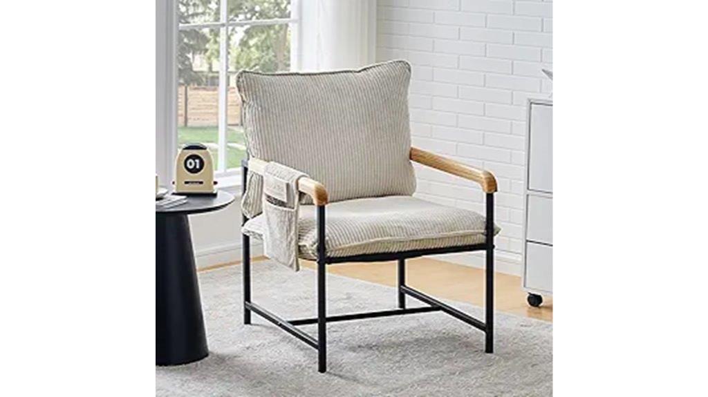 modern corduroy single couch