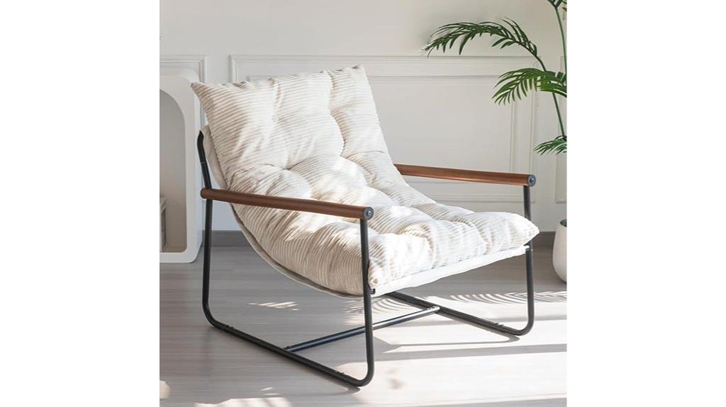 modern wooden armchair