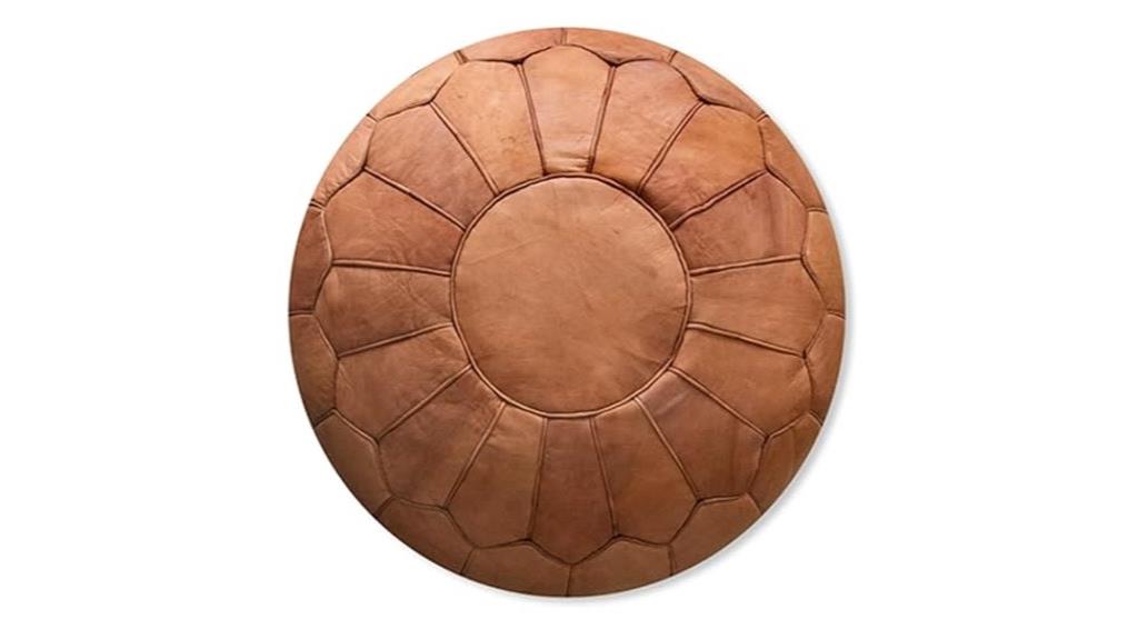 moroccan leather ottoman pouf