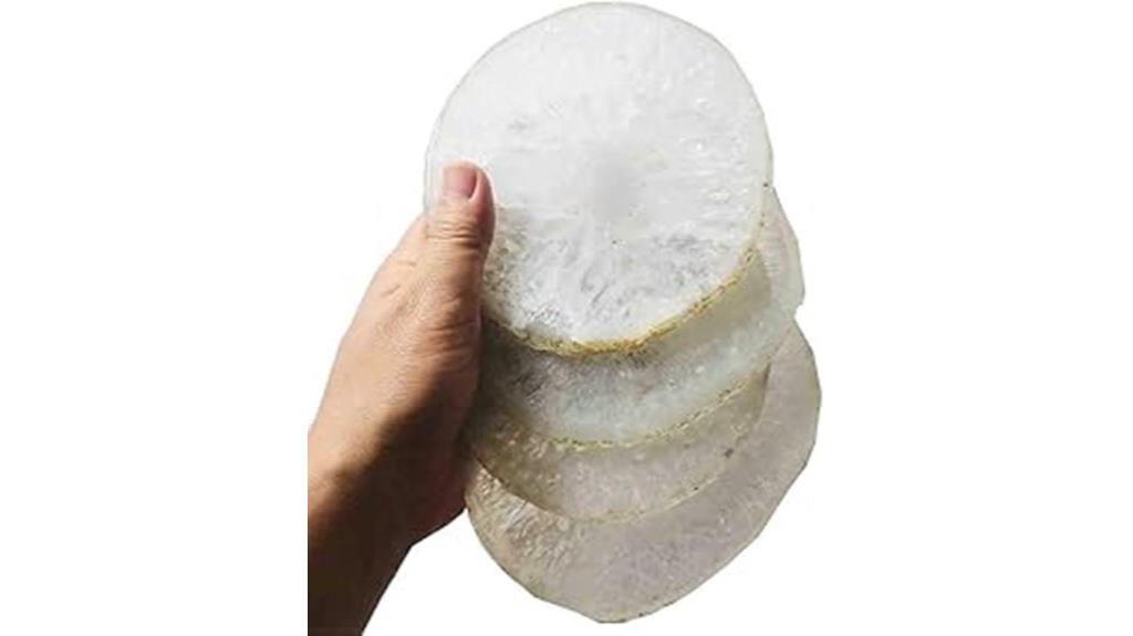 natural agate coaster set