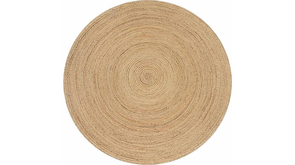 natural jute round rug